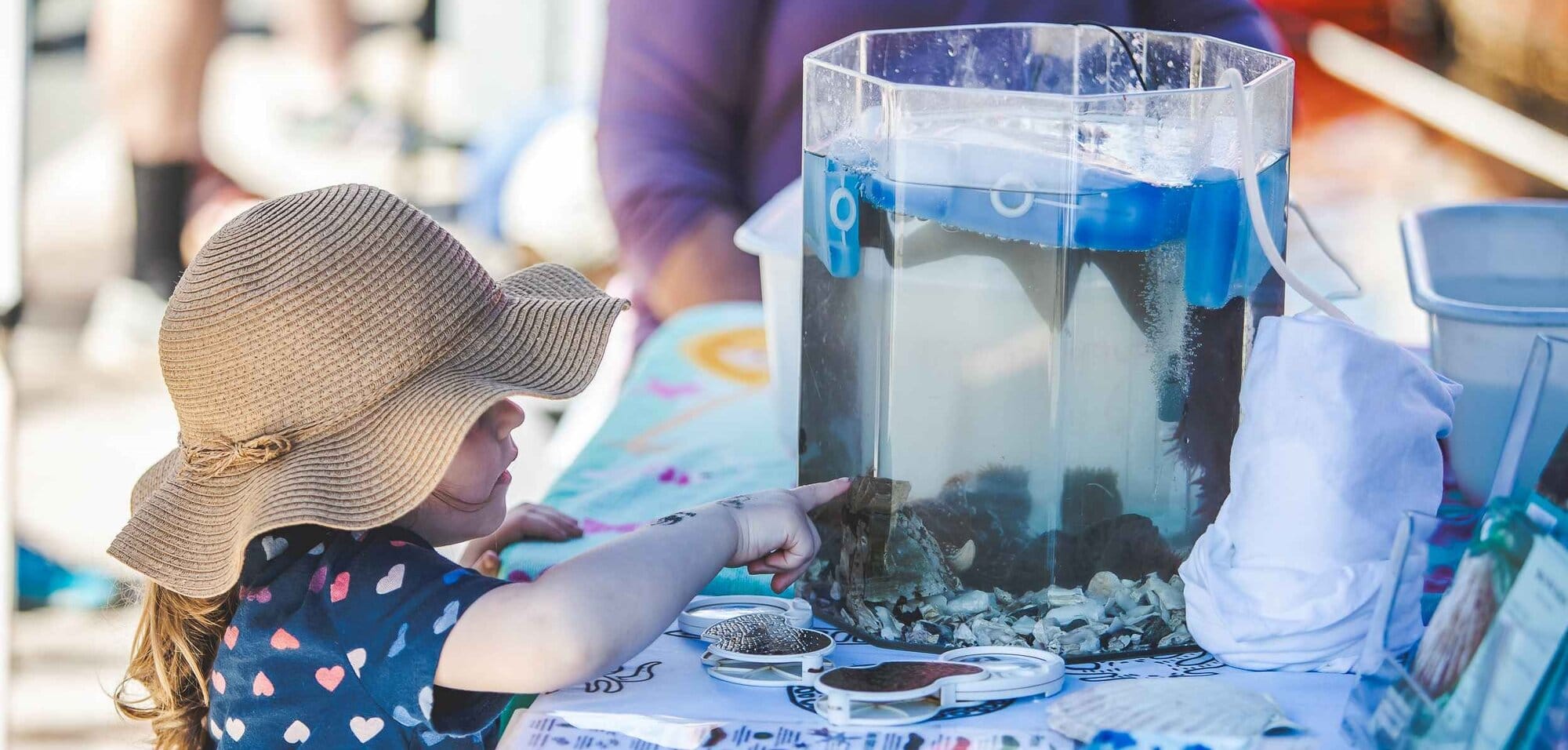 A child at World Ocean Day.